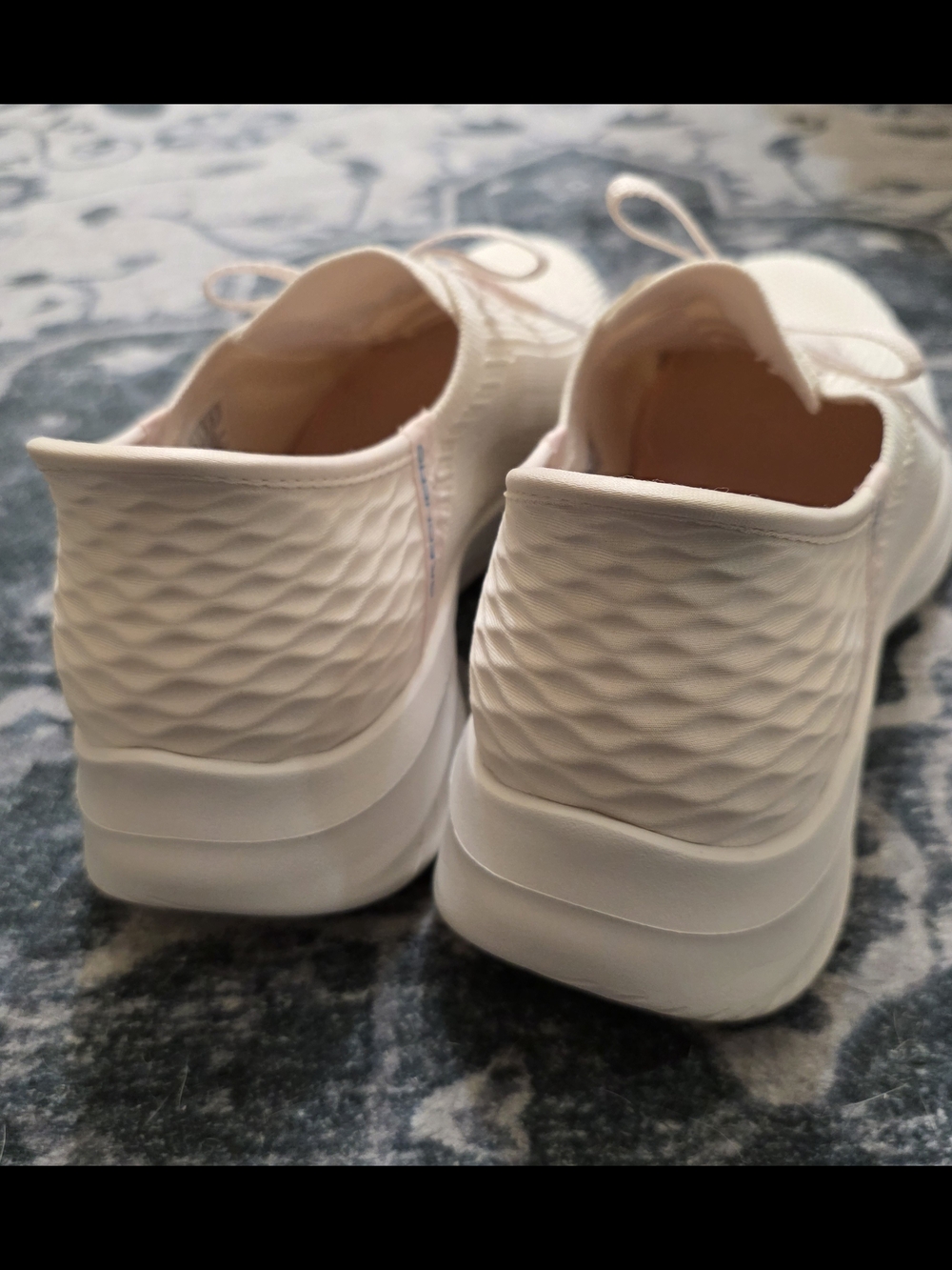 Skechers Pale Pink Knit Slip-Ins Natural Training Sneakers Size 9 - Picture 5 of 14